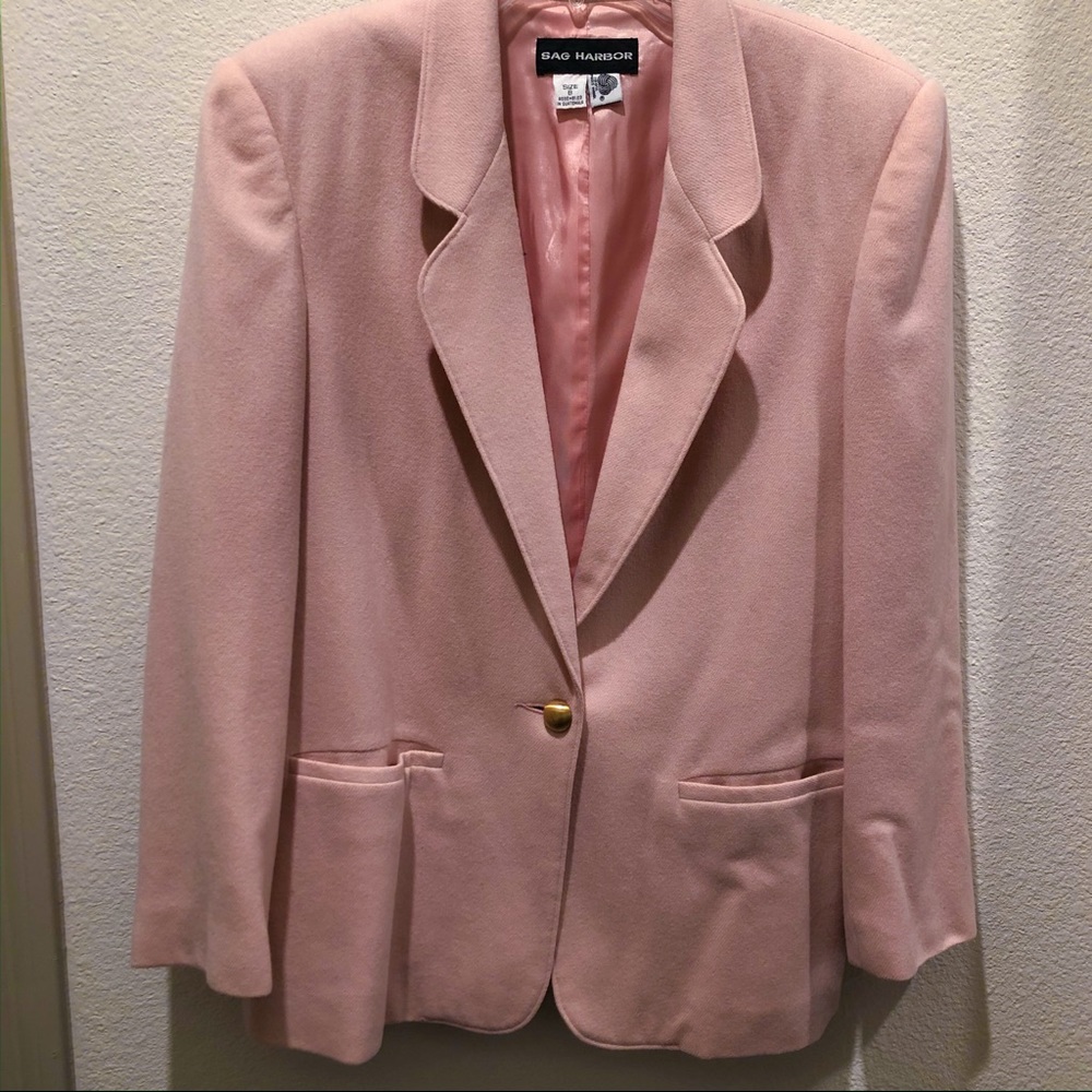 VINTAGE- Light pink blazer 100% wool